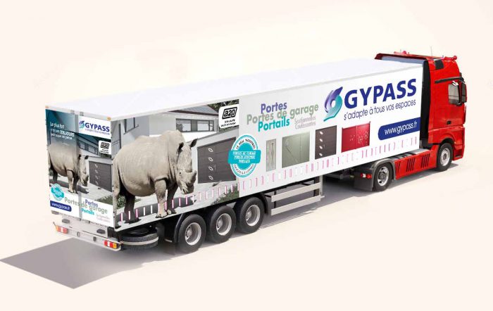 Mockup signalétique camion Gypass